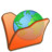 Folder orange internet